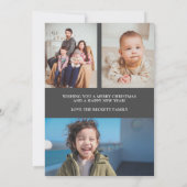 Joy Typografy Script Wreath 3 Foto Weihnachten (Rückseite)