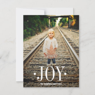 JOY Typografy Xmas Weihnachts Foto Flat Card Feiertagskarte