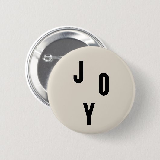 Joy typography button (Vorne & Hinten)