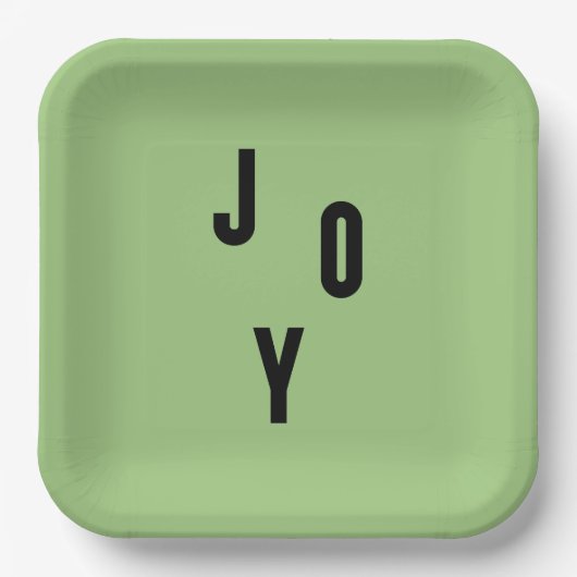 Joy typography pappteller (Vorderseite)