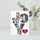 JOY UND LIEBE MUSICAL SANTA XMAS PARTY POSTKARTE (Stehend Vorderseite)