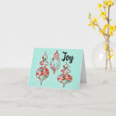 Joy Vintage-Style Holiday Card Karte (Gelbe Blume)