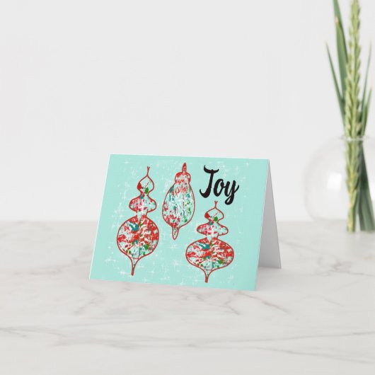 Joy Vintage-Style Holiday Card Karte (Vorderseite)
