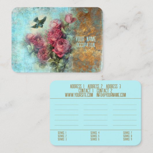 JOY - Visitenkarte Telefonnummerkarte (Vorne/Hinten)