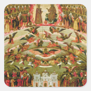 Joy von allen, die Sorrow Jungfrau, 1707 Quadratischer Aufkleber