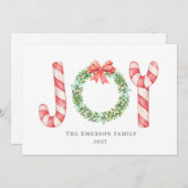 Joy Watercolor Candy Canes und Wreath Greenerity (Vorne/Hinten)