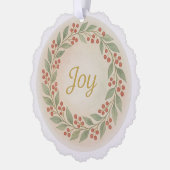 “Joy” Watercolor Christmas Ornament Karte (Links)