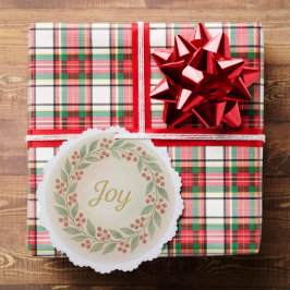 “Joy” Watercolor Christmas Ornament Karte