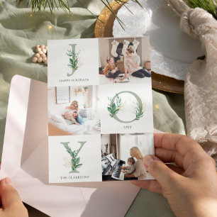 JOY Watercolor Floral Flora Feriencard Feiertagskarte