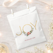 Joy Watercolor Floral mit Gold | Weihnachten Geschenktütchen (Ausgeschnitten)