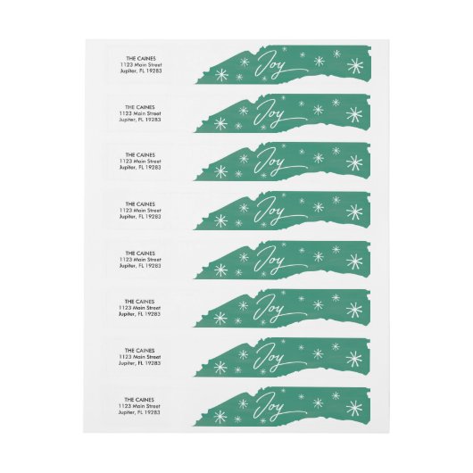 Joy Watercolor Paint Stroke Wrap Address Label (Bogen)
