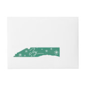 Joy Watercolor Paint Stroke Wrap Address Label (Vorderseite)