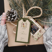 Joy Watercolor Woodsy Woodland Mushrooms Foto Geschenkanhänger