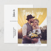 Joy | Wedding Foto Vielen Dank Postkarte (Vorne/Hinten)