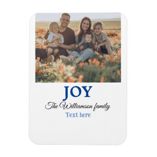 Joy Weihnachten Familienname Foto Urlaubspakete Magnet