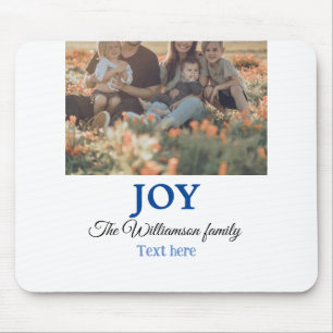Joy Weihnachten Familienname Foto Urlaubspakete Mousepad