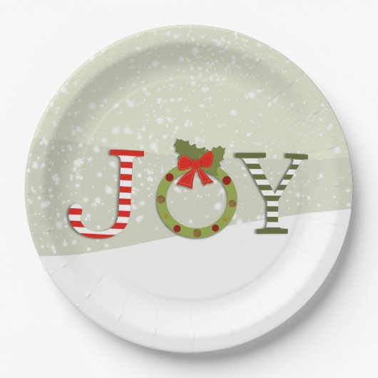 Joy - Weihnachten Pappteller (Vorderseite)