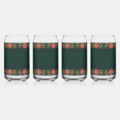 JOY Weihnachts-Blumenrand Dosenglas (Hinten)