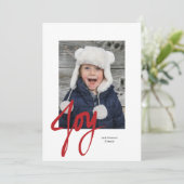 JOY Weihnachts-Foto - Flat Card Feiertagskarte (Stehend Vorderseite)