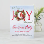 Joy | Weihnachts-Party Einladung (Stehend Vorderseite)