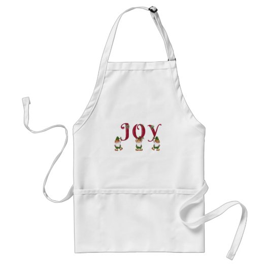 JOY Weihnachtselfen halten Briefe Schürze (Vorne)