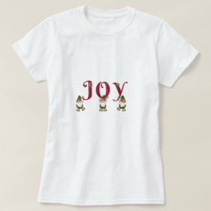 JOY Weihnachtselfen halten Briefe T-Shirt