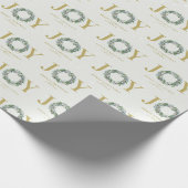 "Joy" Weihnachtsfeier Geschenkpapier (Ecke)