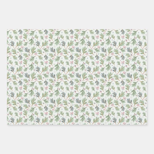 "Joy" Weihnachtsfeier Geschenkpapier Set (Vorderseite 2)