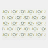 "Joy" Weihnachtsfeier Geschenkpapier Set (Vorderseite)