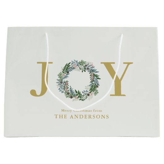 "Joy" Weihnachtsfeier Große Geschenktüte (Vorderseite)