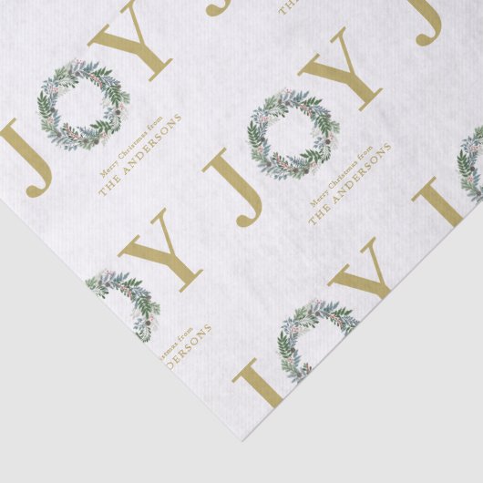 "Joy" Weihnachtsfeier Seidenpapier (Detail)