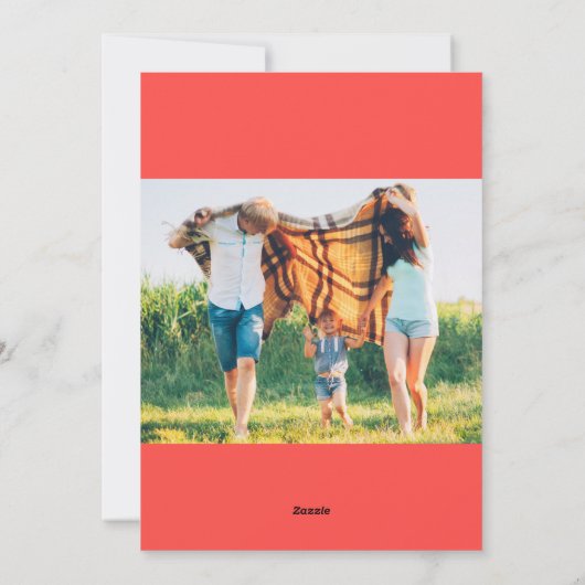 JOY-Weihnachtskarte [rot] Feiertagskarte (Rückseite)