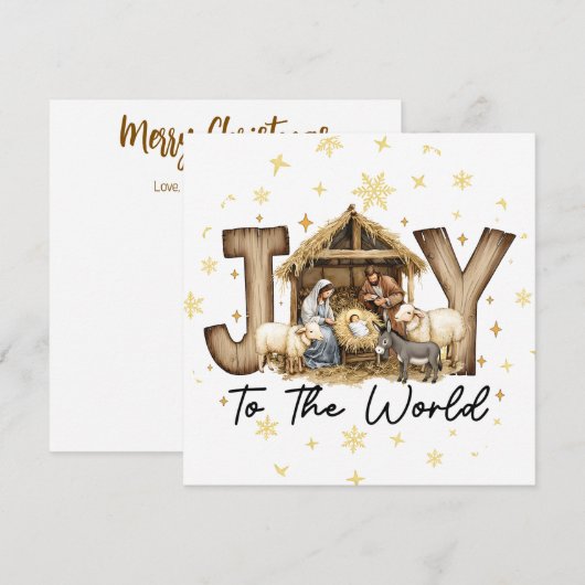 JOY-Weihnachtskarte zur Geburt Christi (Vorne/Hinten)