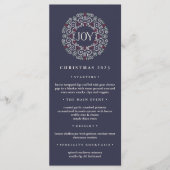 Joy | Weihnachtsmenü Menükarte (Vorderseite)
