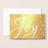 Joy. Weihnachtsurlaub Luxus Folienkarte (Vorderseite mit Umschlag)