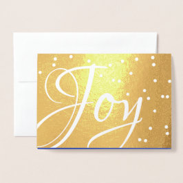 Joy. Weihnachtsurlaub Luxus Folienkarte