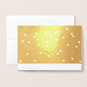 Joy. Weihnachtsurlaub Luxus Folienkarte (Rückseite mit Umschlag)