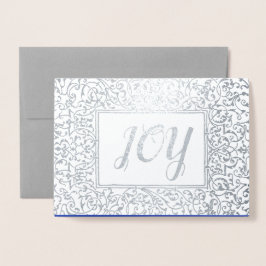 Joy. Weihnachtsurlaub Luxus Folienkarte
