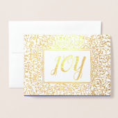 Joy. Weihnachtsurlaub Luxus Folienkarte (Vorderseite mit Umschlag)