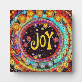 Joy Whimsical Fun Farbenfrohe Weihnachtsfeier Fotoplatte (Vorderseite)