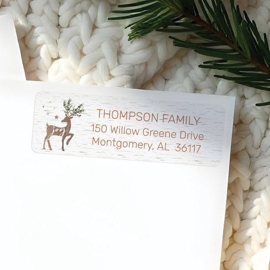 Joy | White Birch Bark Woodgrain Eukalyptus Deer