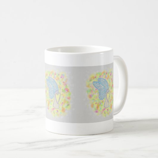 Joy White Guardian Angel Art Kaffeetassen oder Cup (VorderseiteRechts)