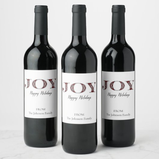 JOY Wine Labels Weinetikett (Flaschen)