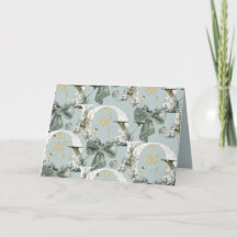 Joy Winter Forest Schriftart Green Bow Gold Snow