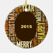 JOY WordcloY Christmas Keramikornament (Hinten)