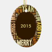 JOY WordcloY Christmas Keramikornament (Hinten)