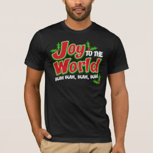 Joy World Blah Blah Dark Bella Leinwand T - Shirt