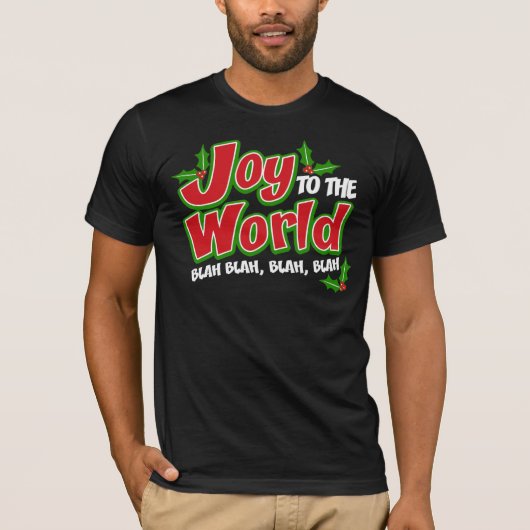 Joy World Blah Blah Dark Bella Leinwand T - Shirt (Vorderseite)