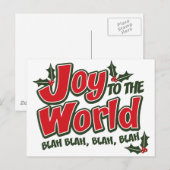 Joy World Blah Blah Postcard Postkarte (Vorne/Hinten)