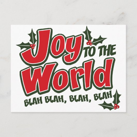Joy World Blah Blah Postcard Postkarte (Vorderseite)